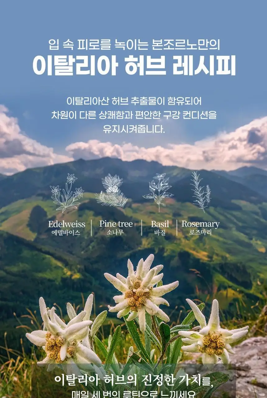 [NEW] 덴티본조르노 구취치약 허브민트향 100g 상세페이지 6